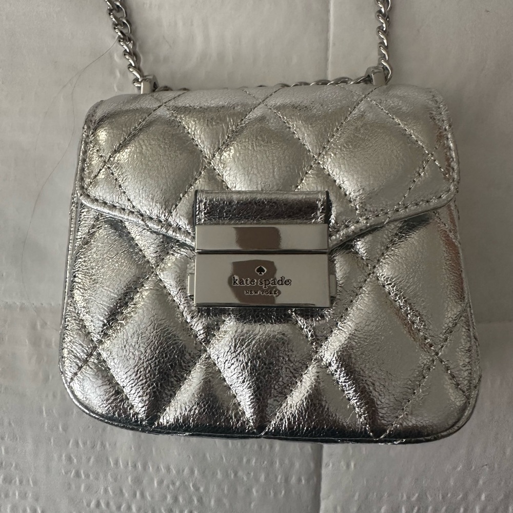 Kate Spade Metallic Silver Mini Bag